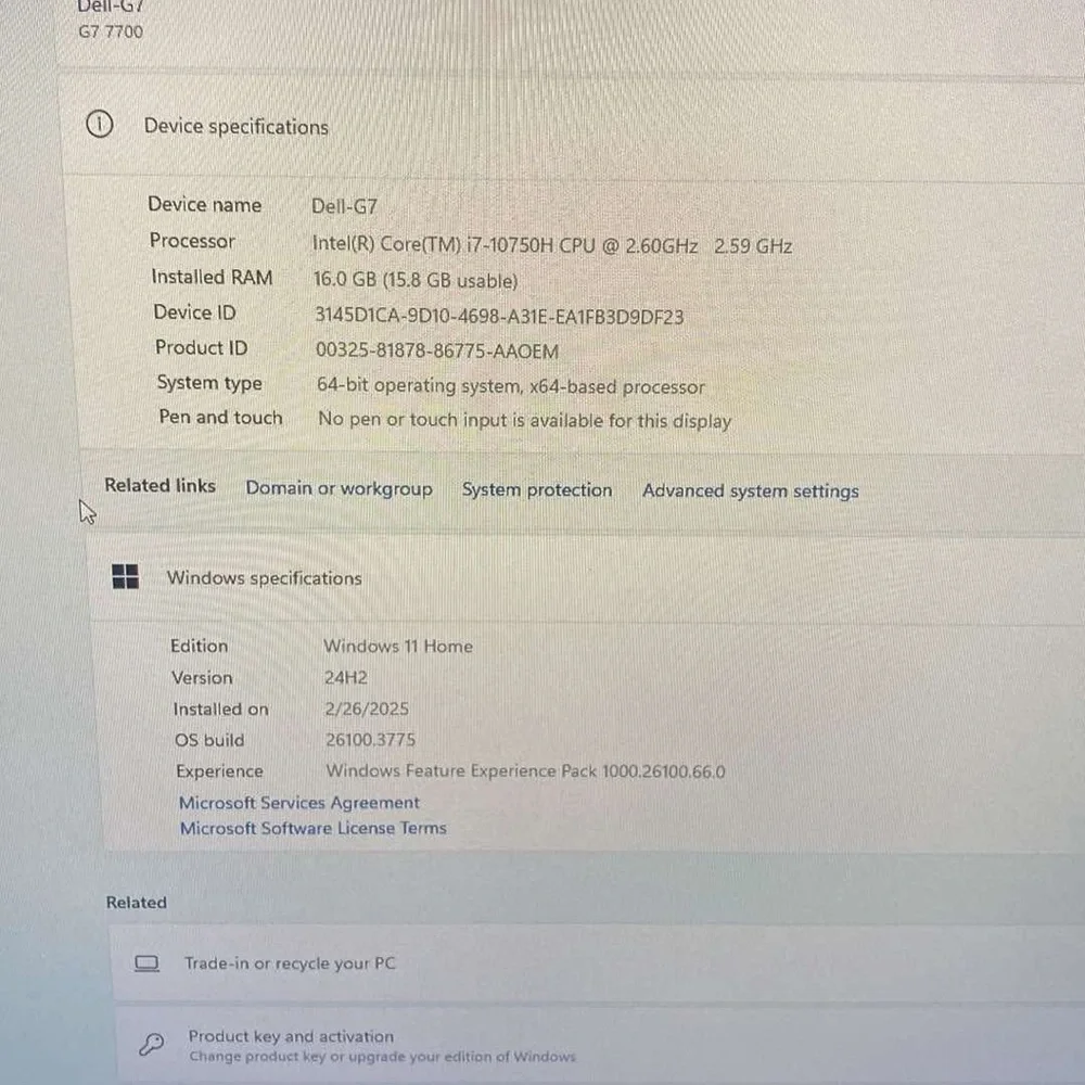 Dell G7 Gaming Laptop - Black